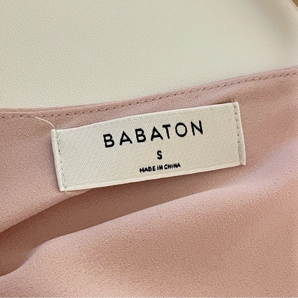 Aritzia Babaton Maximillian Draped Wide Leg Jumpsuit Pink Prima Small - Picture 8 of 10